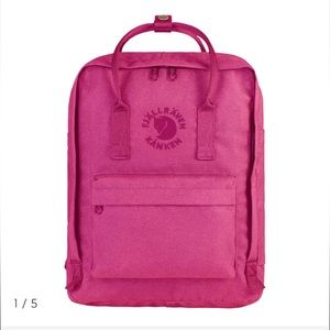 fjallraven pink re-kanken backpack